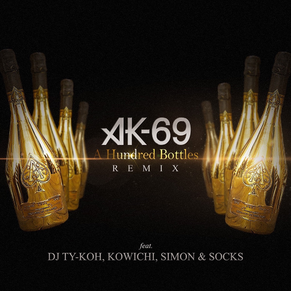A Hundred Bottles (Remix) [feat. DJ TY-KOH, KOWICHI, Simon & SOCKS] - Single by AK-69 album cover