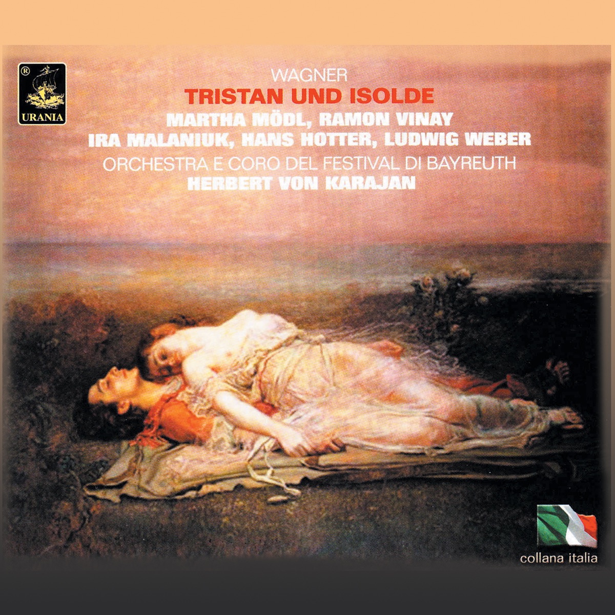 Wagner: Tristan und Isolde by Bayreuth Festival Orchestra, Bayreuth Festival Chorus, Herbert von Karajan, Martha Mödl & Ramon Vinay album cover