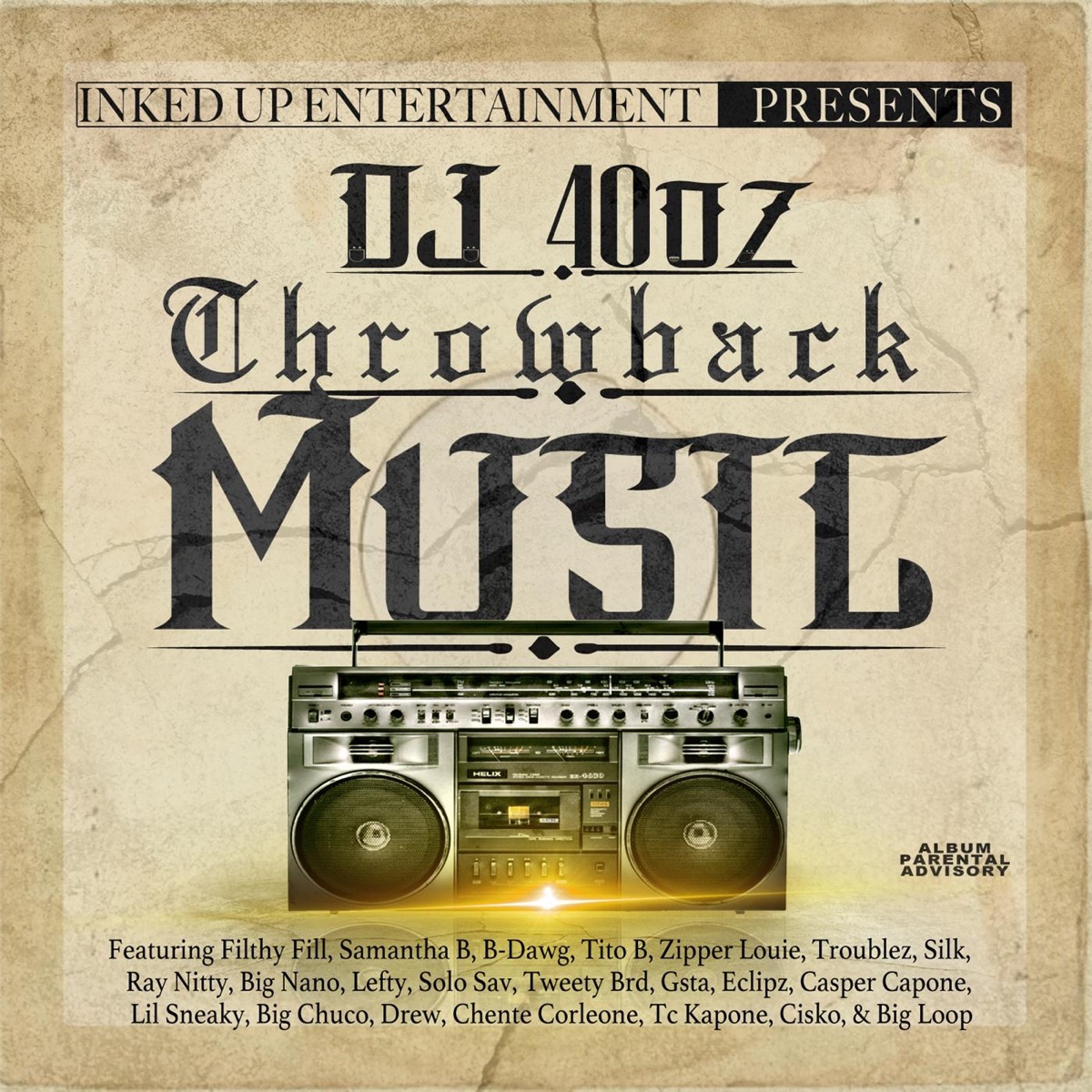 Throwback Music by Dj 40oz album cover