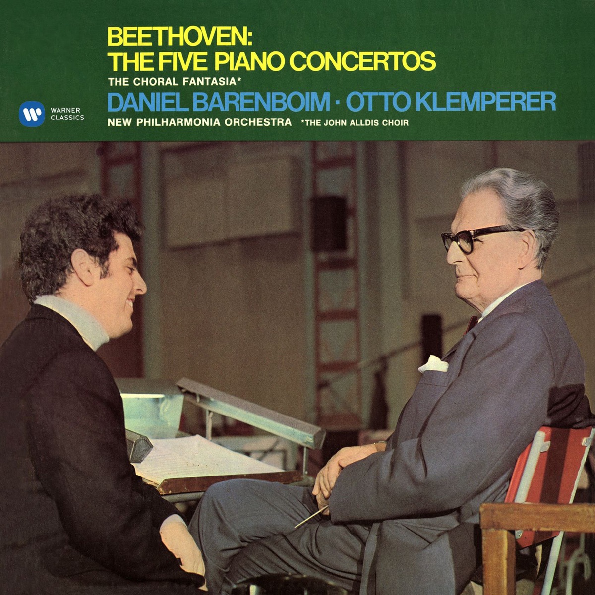 Beethoven: Piano Concertos Nos. 1-5 & Choral Fantasy by Daniel Barenboim, Philharmonia Orchestra & Otto Klemperer album cover