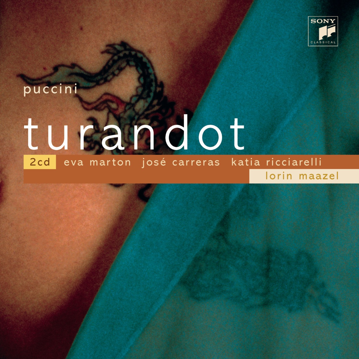 Puccini: Turandot by Eva Marton, José Carreras, Lorin Maazel & Vienna Philharmonic album cover