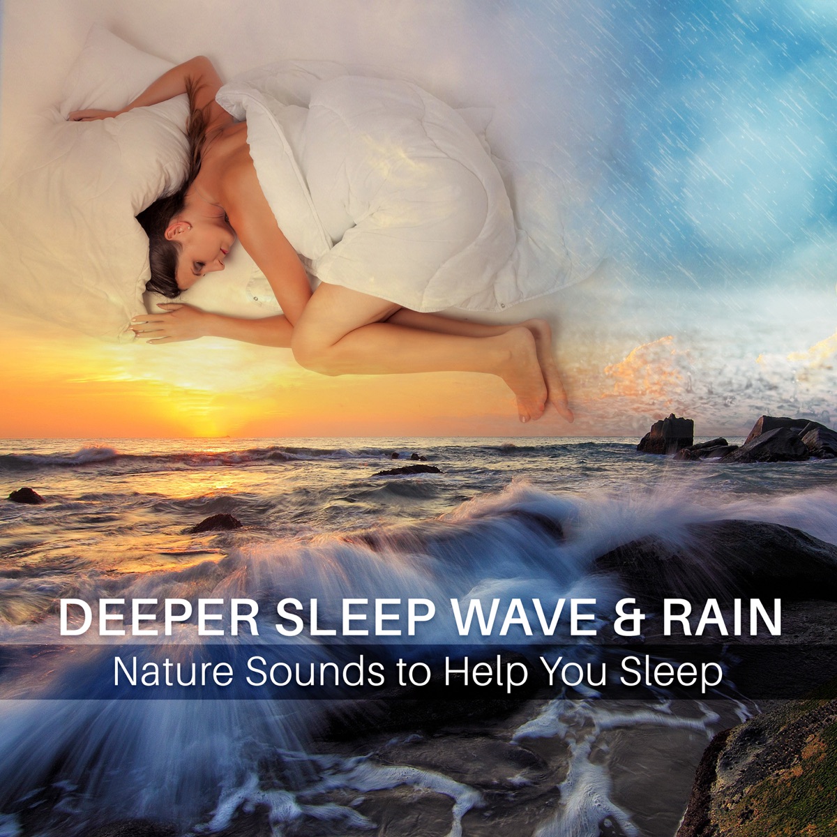 Deeper Sleep Wave & Rain (Nature Sounds to Help You Sleep) by Trouble Sleeping Music Universe album cover