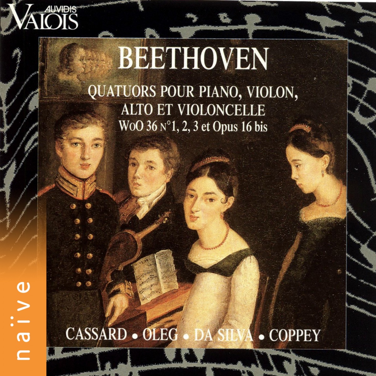 Beethoven: Quatuors pour piano, violon, alto et violoncelle by Philippe Cassard, Raphael Oleg, Miguel Da Silva & Marc Coppey album cover