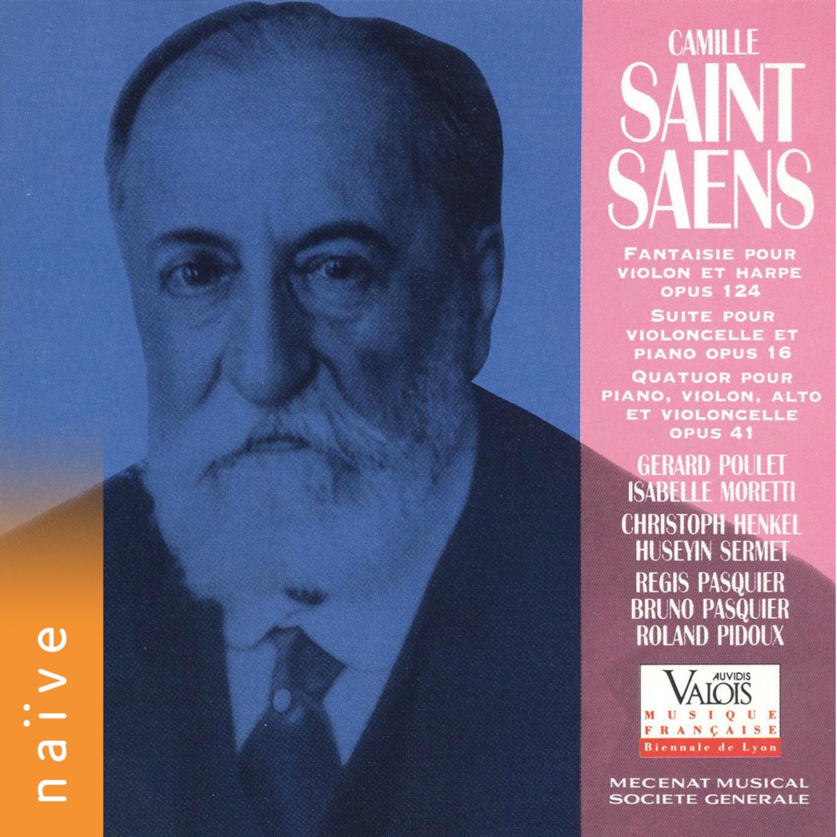 Saint-Saëns: Fantaisie for Violin and Harp, Suite for Cello and Piano, & Piano Quartet No. 2 by Gerard Poulet, Isabelle Moretti & Christoph Henkel album cover