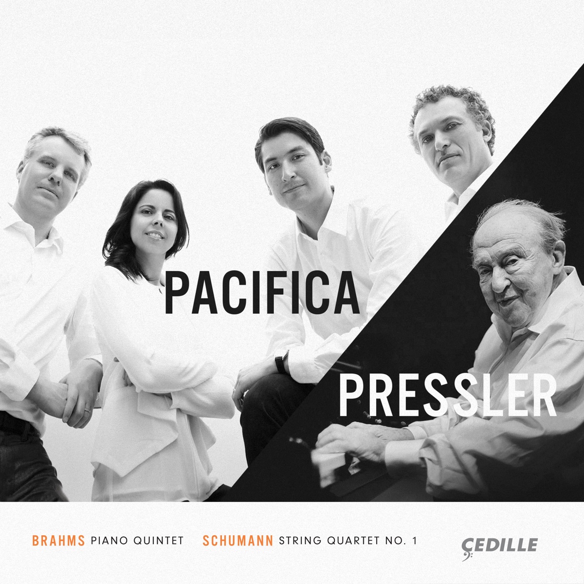 Brahms: Piano Quintet, Op. 34 - Schumann: String Quartet, Op. 41 No. 1 by Pacifica Quartet & Menahem Pressler album cover