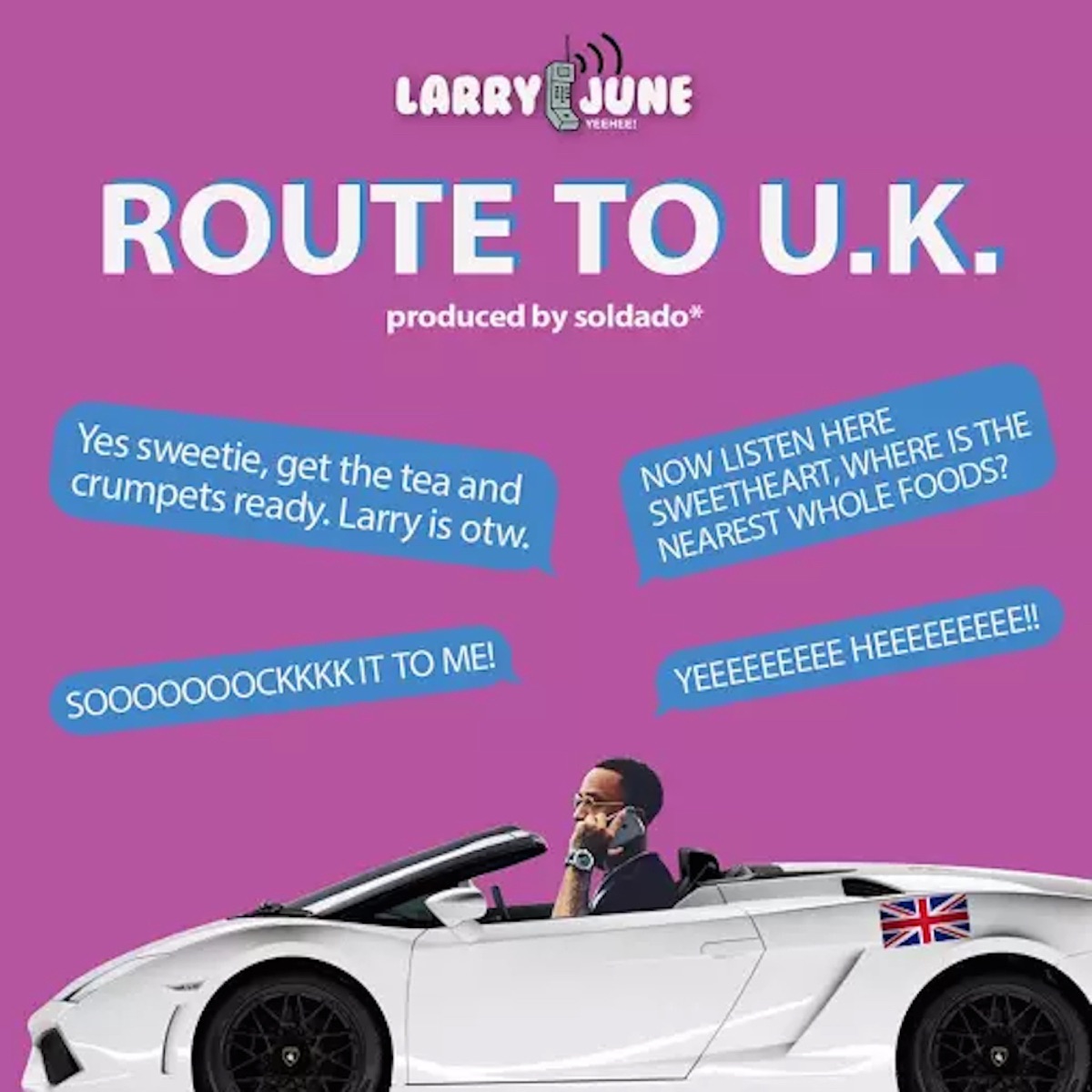Route to U.K. - Single by Larry June album cover artwork
