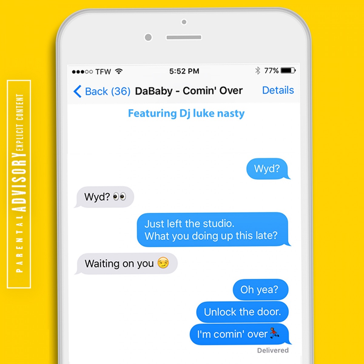 Comin' Over (feat. DJ Luke Nasty) - Single by DaBaby album cover artwork