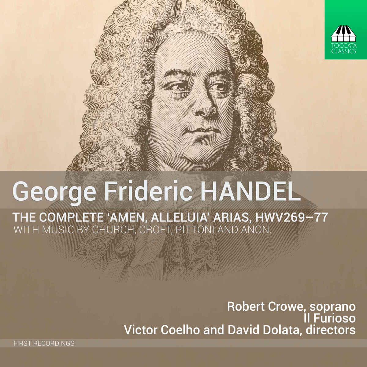 Handel: The Complete "Amen, Alleluia" Arias by Robert Crowe & Il Furioso album cover