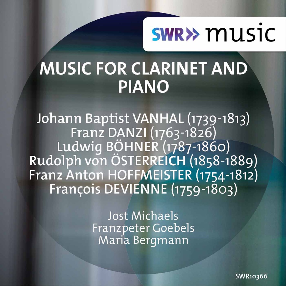 Music for Clarinet & Piano by Jost Michaels, Maria Bergmann & Franzpeter Goebels album cover