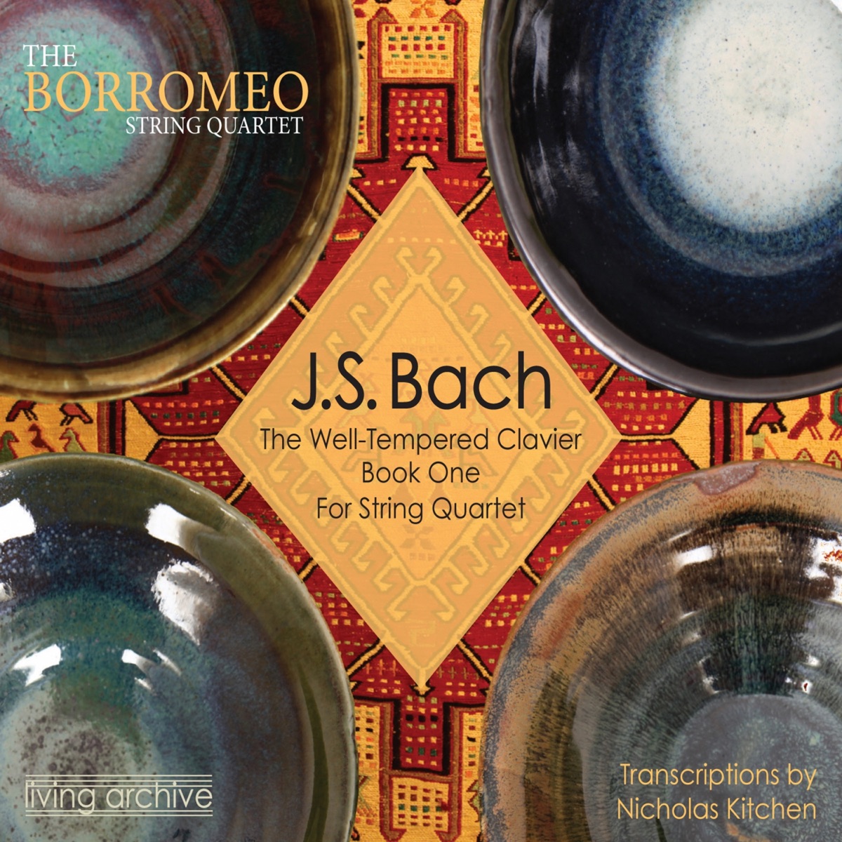 J. S. Bach The Well-Tempered Clavier Book One for String Quartet (arr. Kitchen) by Borromeo String Quartet album cover