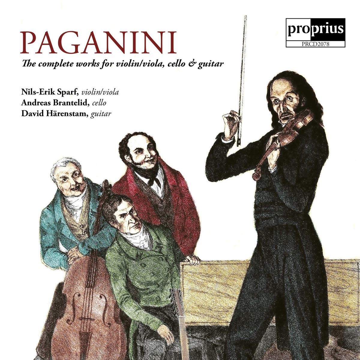 Paganini - The Complete Works for Violin/Viola, Cello & Guitar by Nils-Erik Sparf, Andreas Brantelid & David Härenstam album cover