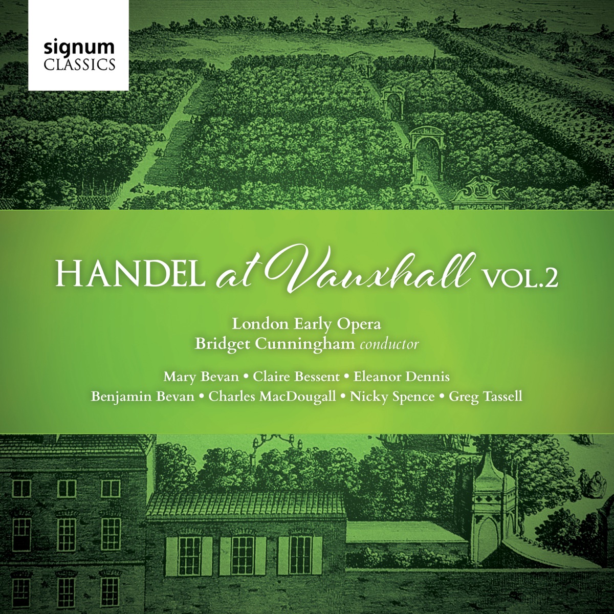 Handel at Vauxhall, Vol. 2 by Bridget Cunningham & London Early Opera album cover