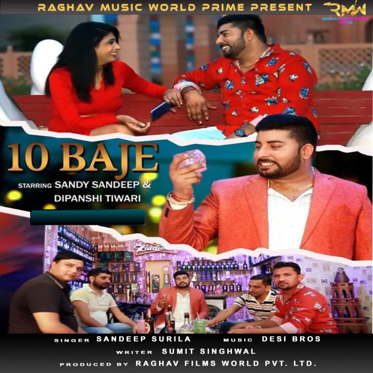 10 Baje - Single by Sandeep Surila album cover