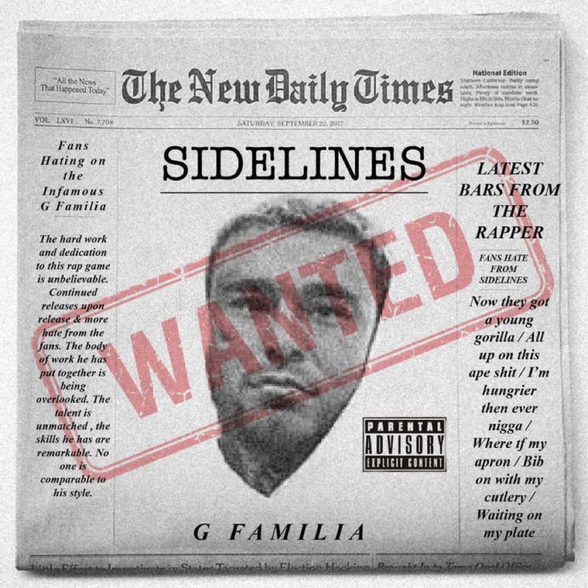 Sidelines - Single by G Familia album cover
