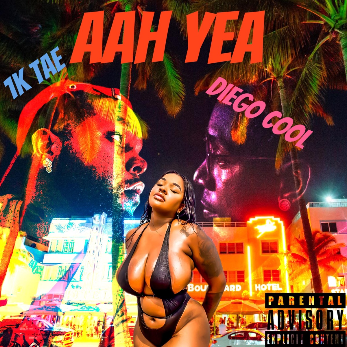 AAH YEA (feat. Diego Cool) - Single by 1K Tae album cover