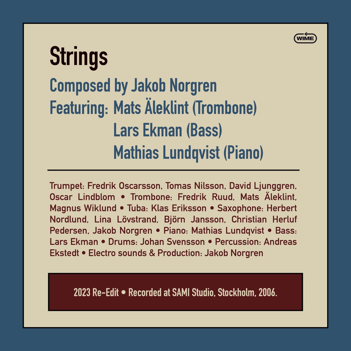 Strings (2023 Re-Edit) [feat. Mathias Lundqvist, Lars Ekman & Mats Äleklint] - EP by Jakob Norgren album cover