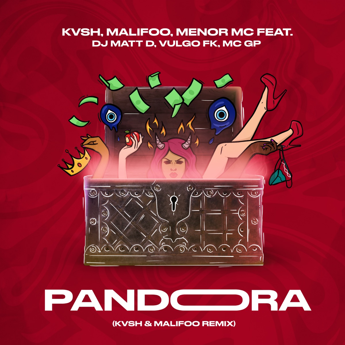 Pandora (KVSH, Malifoo Remix) [feat. Dj Matt D, MC GP & Vulgo FK] - Single by Kvsh, Menor MC & Malifoo album cover