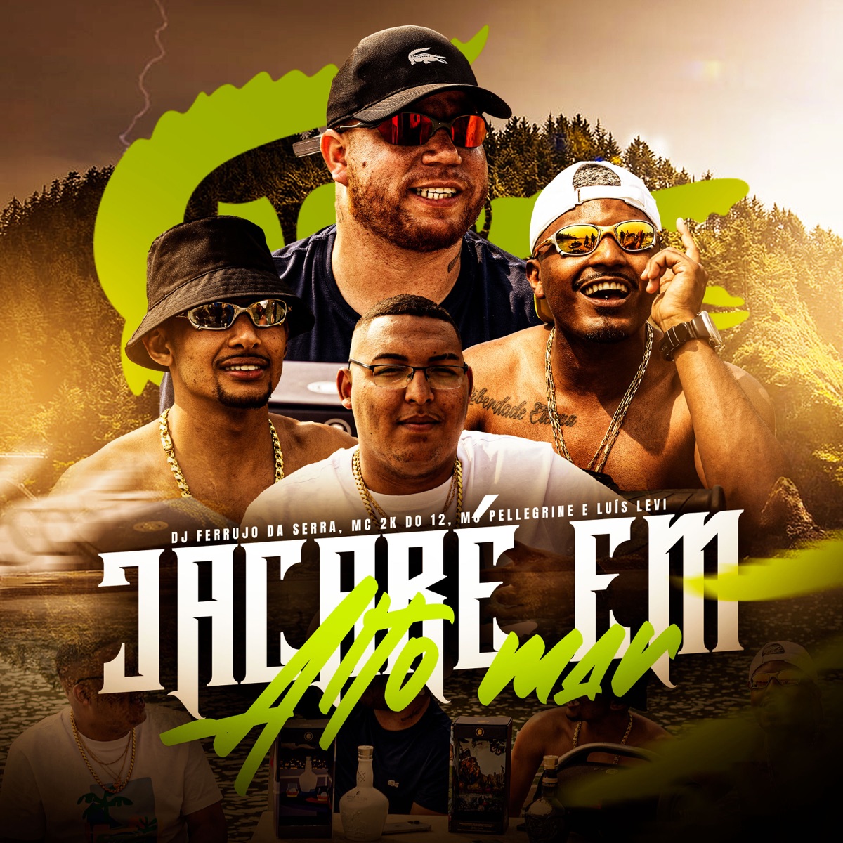 Jacaré em Alto Mar (feat. Luis Levi) - Single by Mc Pellegrine, DJ Ferrujo da Serra & Mc 2k Do 12 album cover