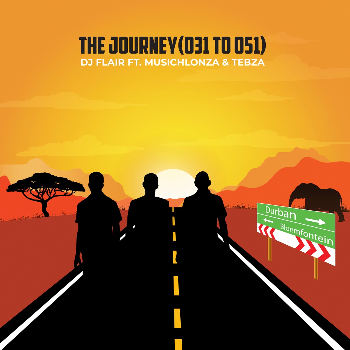 031 to 035 (The Journey) [feat. MusicHlonza & Tebza] - Single by DJ Flair SA album cover