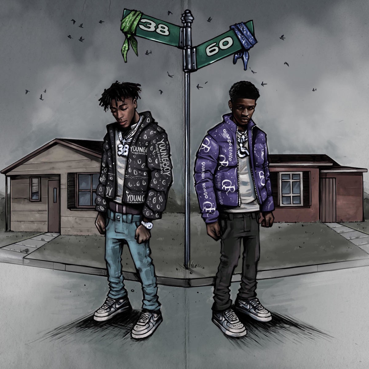 3860 by Quando Rondo & YoungBoy Never Broke Again album cover artwork