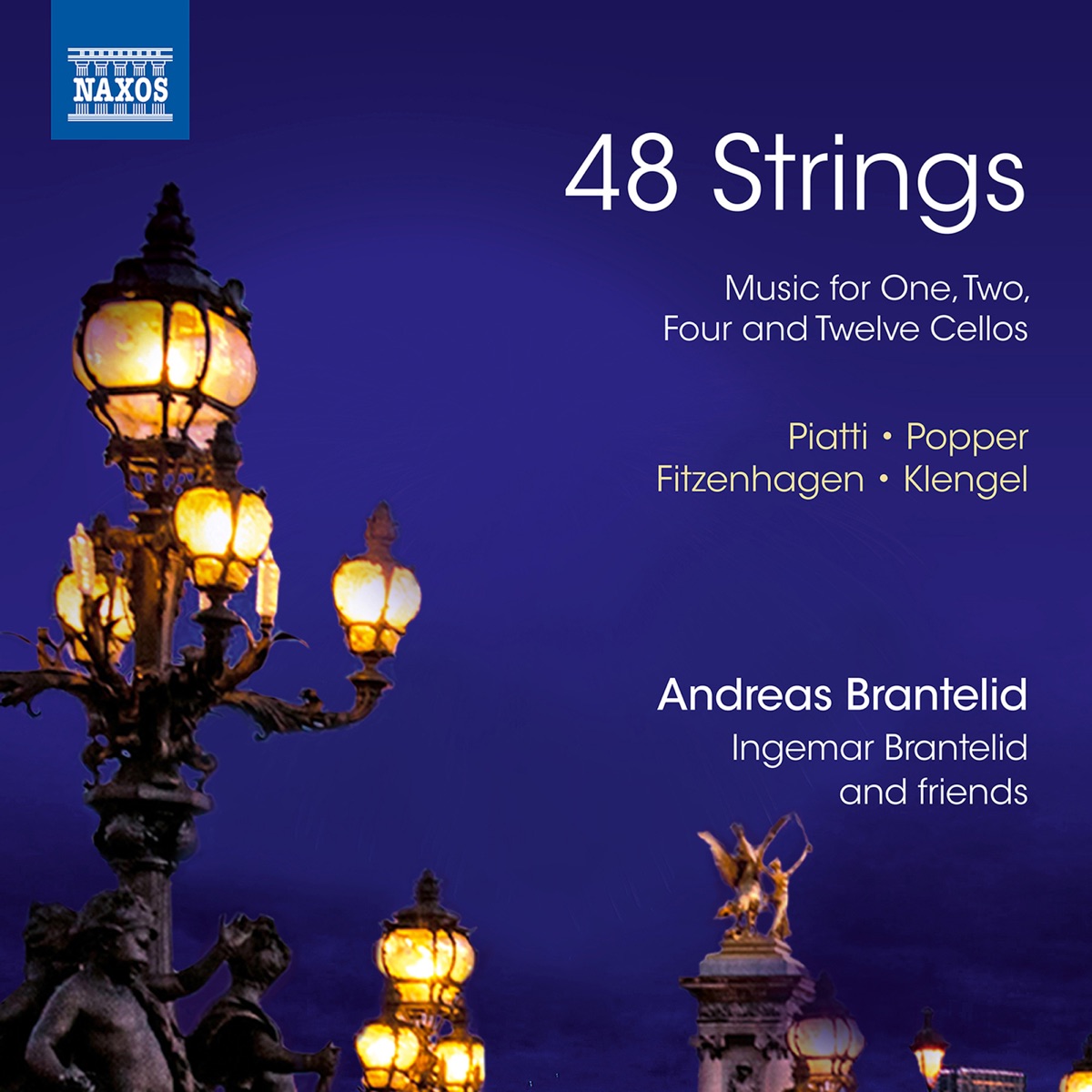 48 Strings: Music for 1, 2, 4 & 12 Cellos by Andreas Brantelid album cover