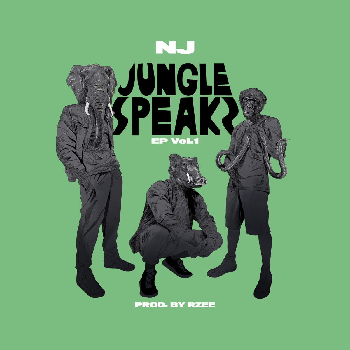 JUNGLE SPEAKS, Vol. 1 - Single by NJ album cover