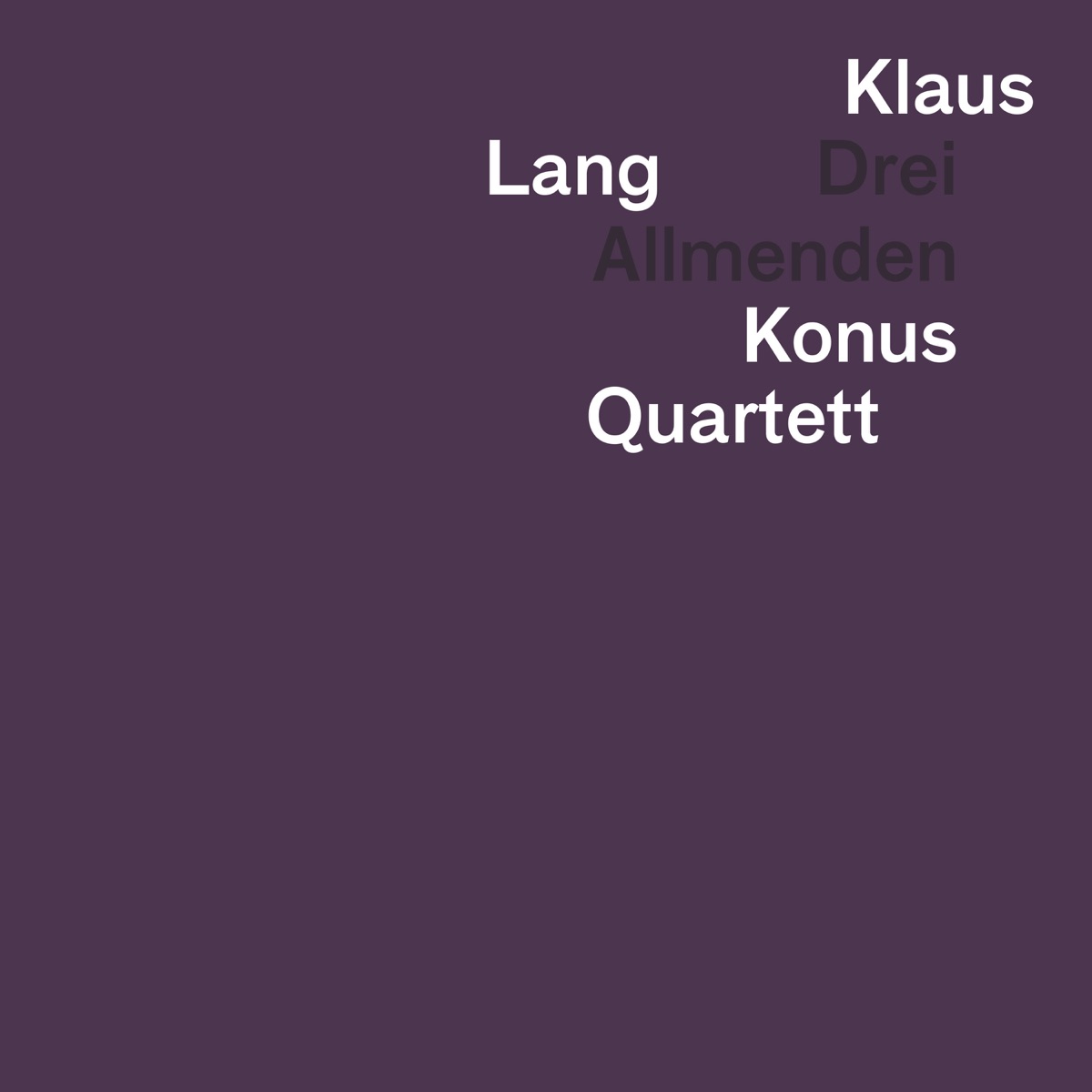 Drei Allmenden, Pt. 3/3 (Single) by Konus Quartett album cover