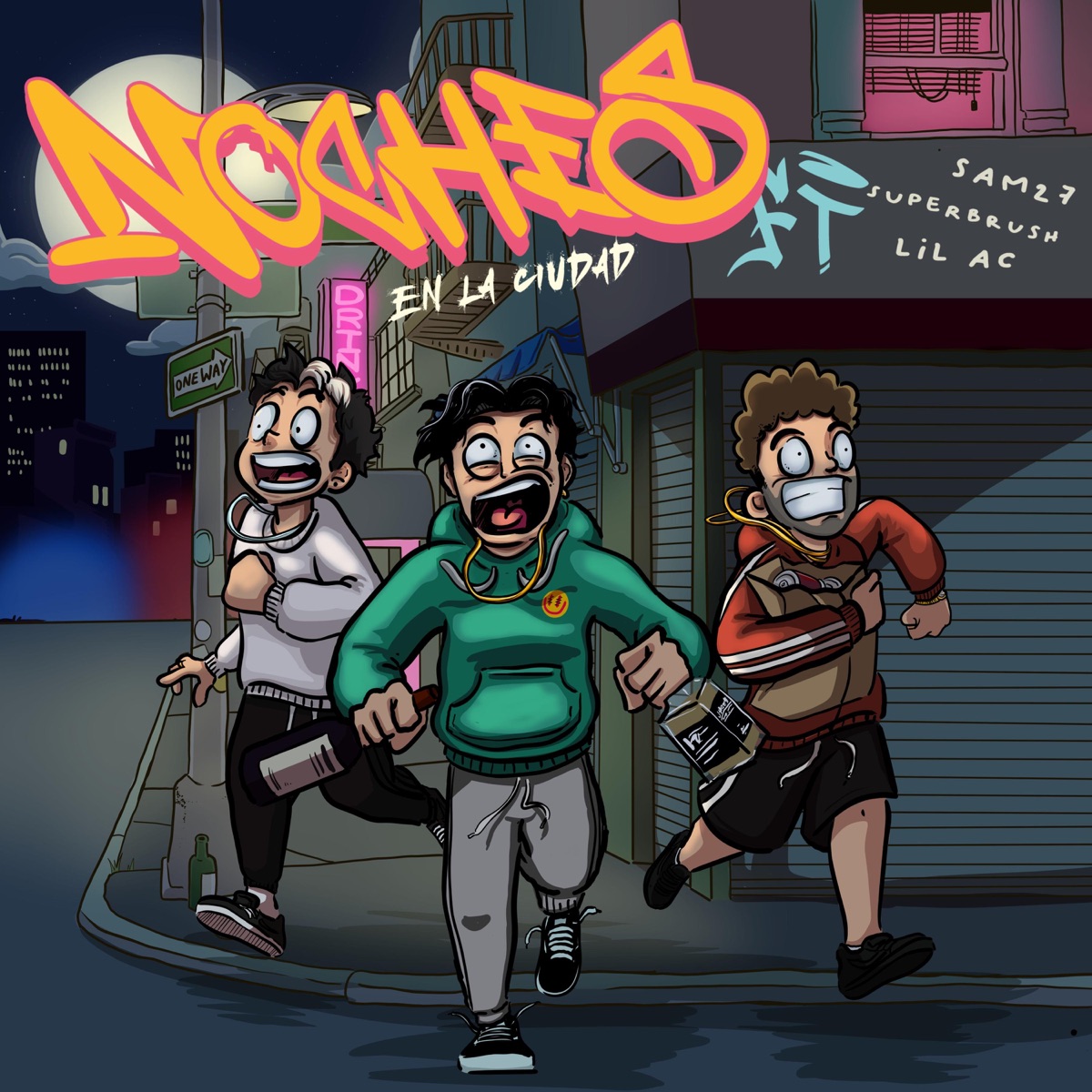 Noches en la ciudad (feat. SuperBrush & Lil Ac) - Single by Sam27 album cover