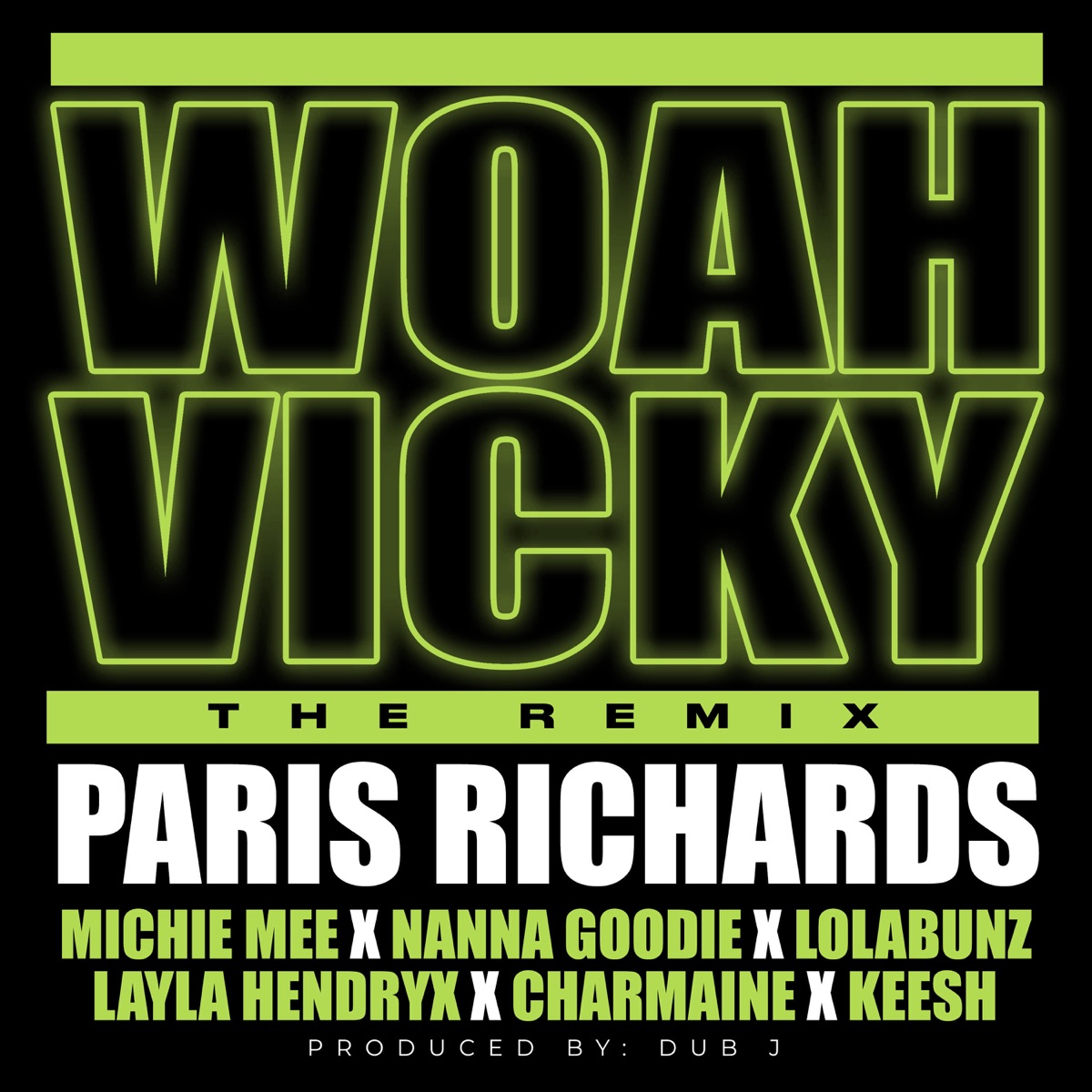 Woah Vicky (feat. Michie Mee, Nanna Goodie, LolaBunz, Layla Hendryx, Charmaine & TherealKeesh) [Remix] - Single by Paris Richards album cover
