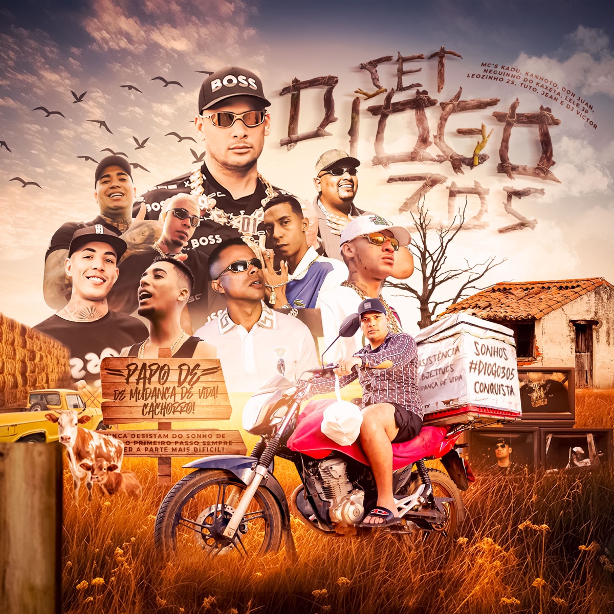 Set Diogo 305 (feat. MC KANHOTO, Mc Lele JP, MC Tuto, MC Leozinho Zs & Mc Don Juan) - EP by Mc Kadu, MC Neguinho do Kaxeta & MC Jean album cover