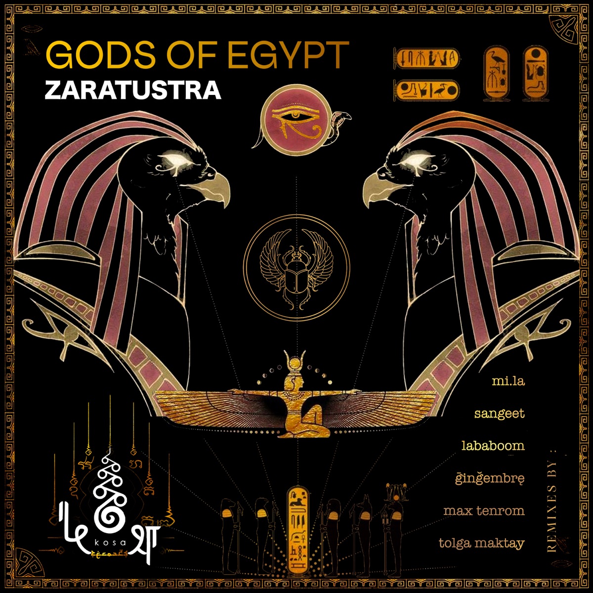 The Gods of Egypt by Kósa records album cover