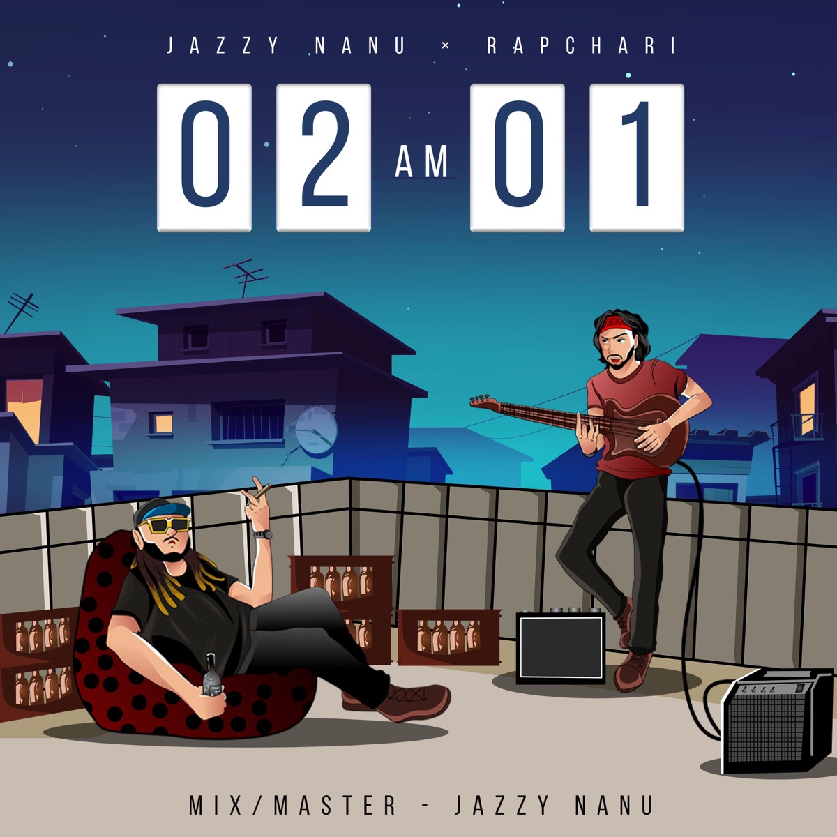 02:01 AM (feat. Rapchari) - Single by JAZZY NANU album cover