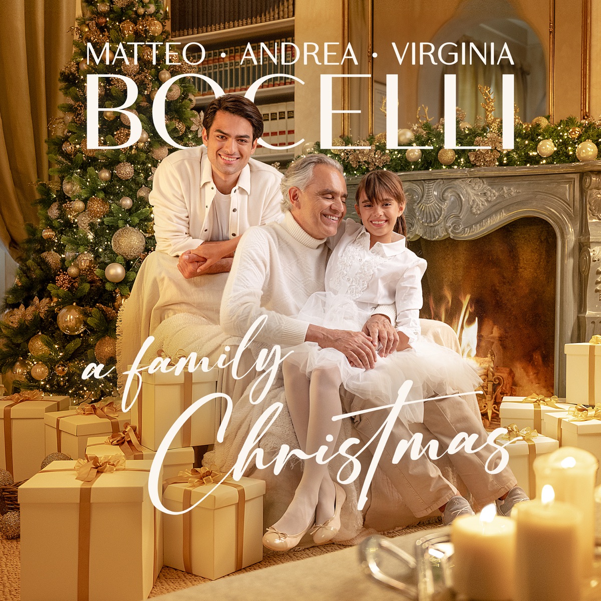 A Family Christmas by Andrea Bocelli, Matteo Bocelli & Virginia Bocelli album cover