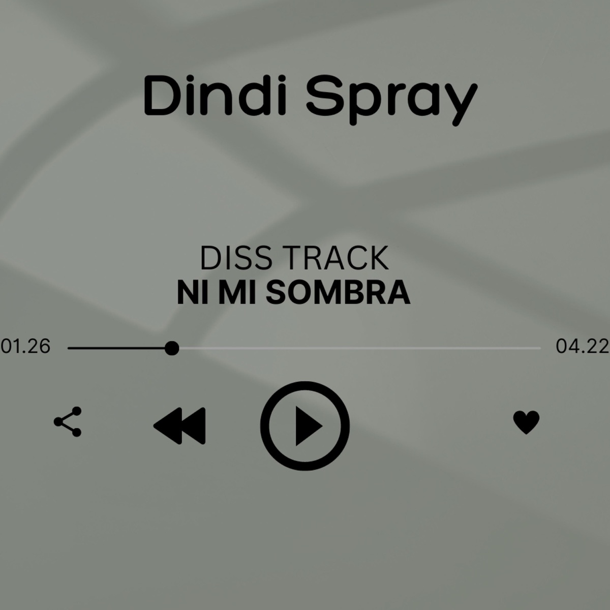 Ni Mi Sombra - Single by Dindi Spray album cover