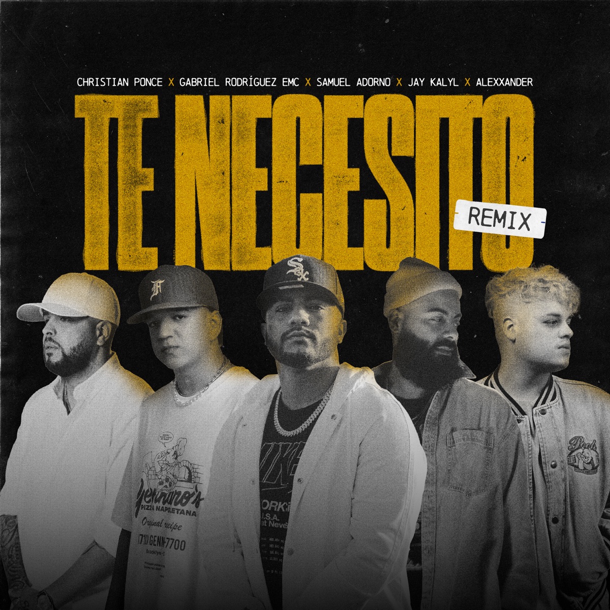 Te Necesito (Remix) [feat. Gabriel Rodriguez EMC & Jay Kalyl] - Single by Samuel Adorno, Alexxander & Christian Ponce album cover