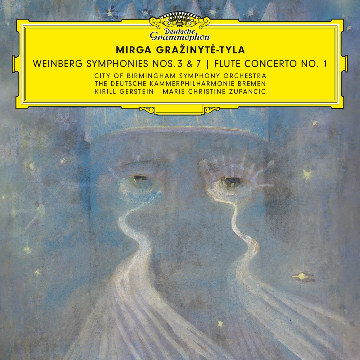 Weinberg: Symphonies Nos. 3 & 7; Flute Concerto No. 1 by City of Birmingham Symphony Orchestra, The Deutsche Kammerphilharmonie Bremen, Kirill Gerstein, Marie-Christine Zupancic & Mirga Gražinytė-Tyla album cover