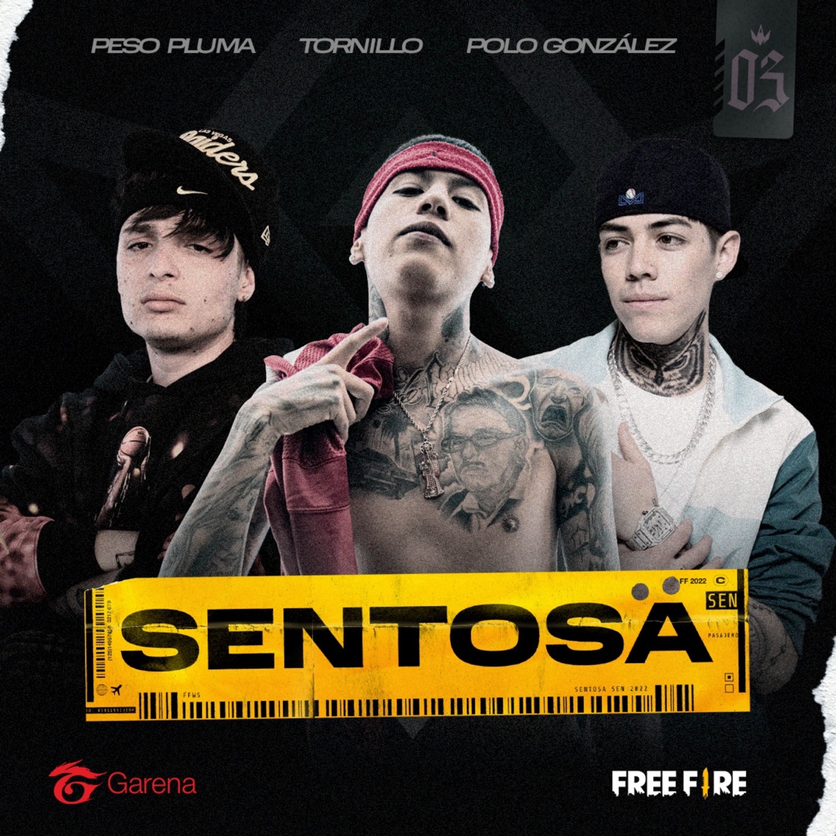 Sentosa (feat. Garena Free Fire) - Single by Peso Pluma, Tornillo & Polo González album cover artwork
