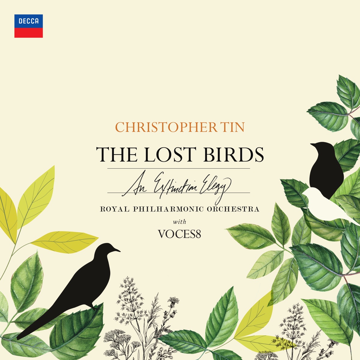 The Lost Birds by Christopher Tin, VOCES8, Royal Philharmonic Orchestra & Barnaby Smith album cover