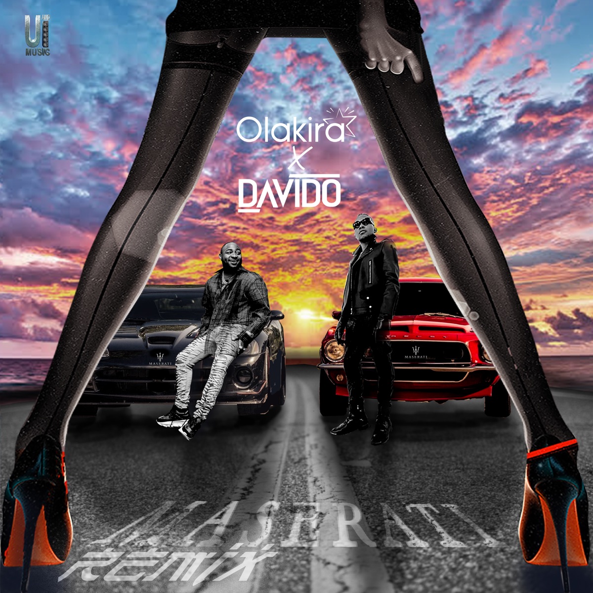 Maserati (Remix) [feat. Davido] - Single by Olakira album cover