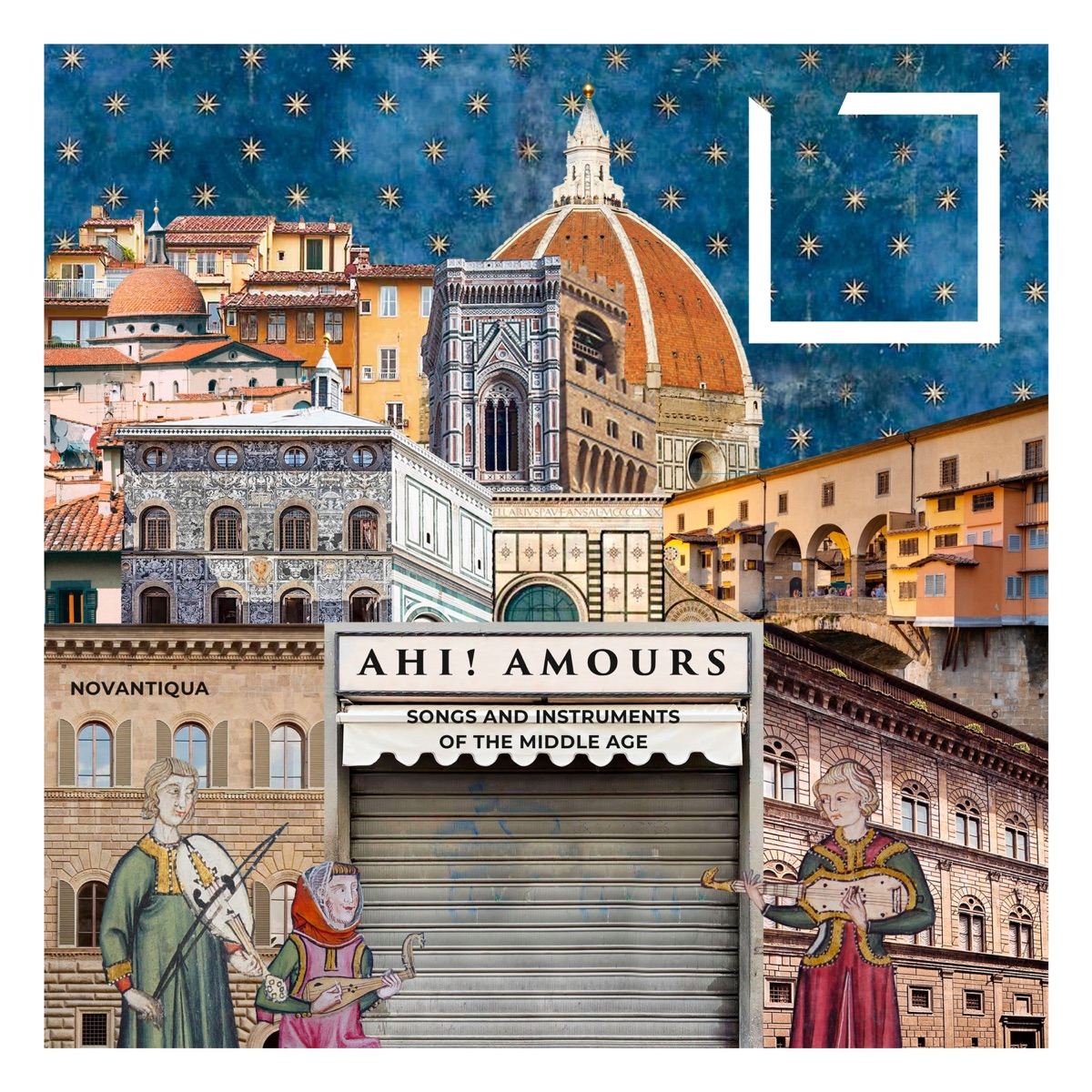 Ahi! Amours (Songs and Instruments of the Middle Age) by Enea Sorini, Patrizia Bovi, Mauro Borgioni, Katerina Ghannudi, Michał Gondko, Peppe Frana, Giordano Ceccotti, François Lazarevitch, Corina Marti, Catalina Vicens & Luca Della Casa album cover