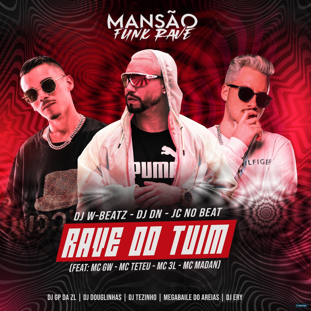 Rave do Tuim (Mansão Funk Rave) [feat. MC GW, MC Teteu, MC Madan, MC 3L, DJ Ery, Megabaile do Areias, GP DA ZL, DJ Douglinhas & MANSÃO FUNK RAVE] - Single by Dj W-Beatz, DJ DN & JC no beat album cover