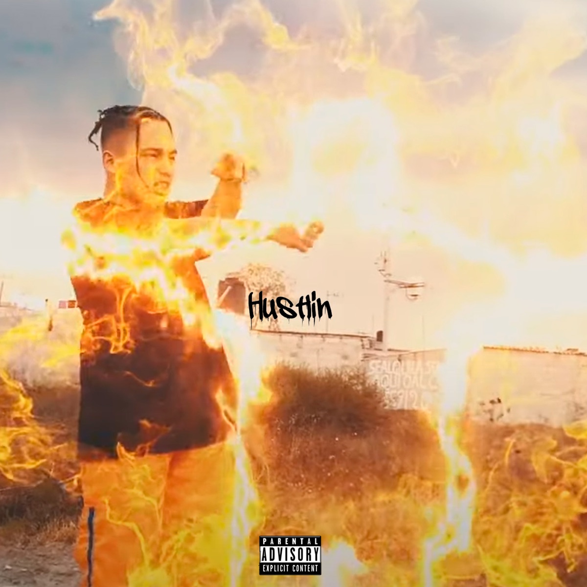 Hustlin' - Single by Young Gang & Vida Robot album cover