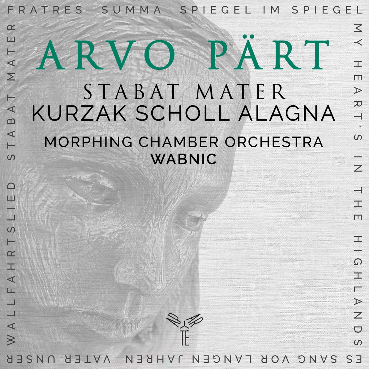 Arvo Pärt: Stabat Mater & Other Works by Morphing Chamber Orchestra, Aleksandra Kurzak, Andreas Scholl, Roberto Alagna & Tomasz Wabnic album cover