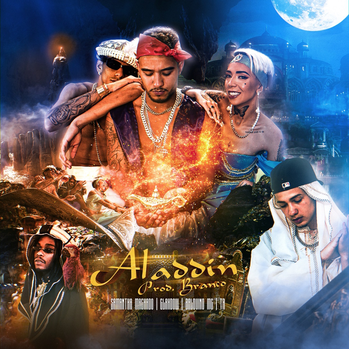 Aladdin (feat. TR & Balduino MC) - Single by Samantha Machado & Glaxdow album cover