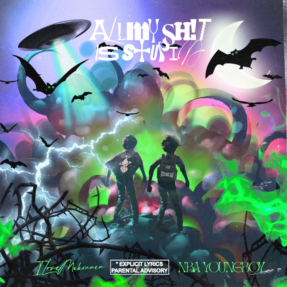 ALL MY SHIT IS STUPID - Single by iLoveMakonnen & YoungBoy Never Broke Again album cover artwork