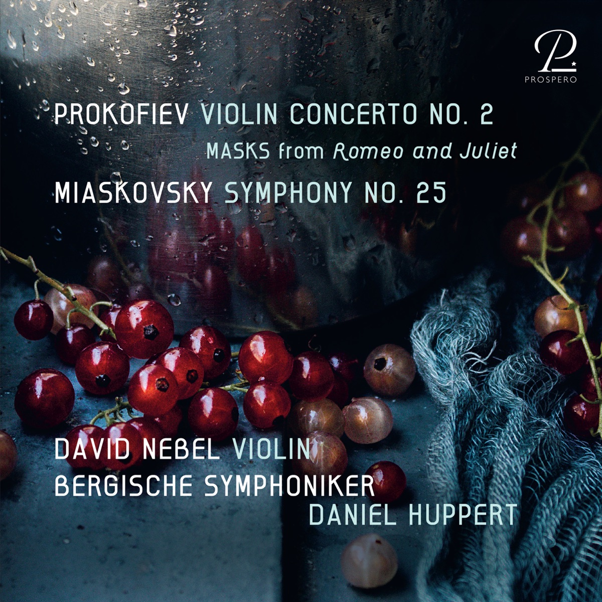Symphony No. 25, Violin Concerto No. 2 by David Nebel, Bergische Symphoniker & Daniel Huppert album cover