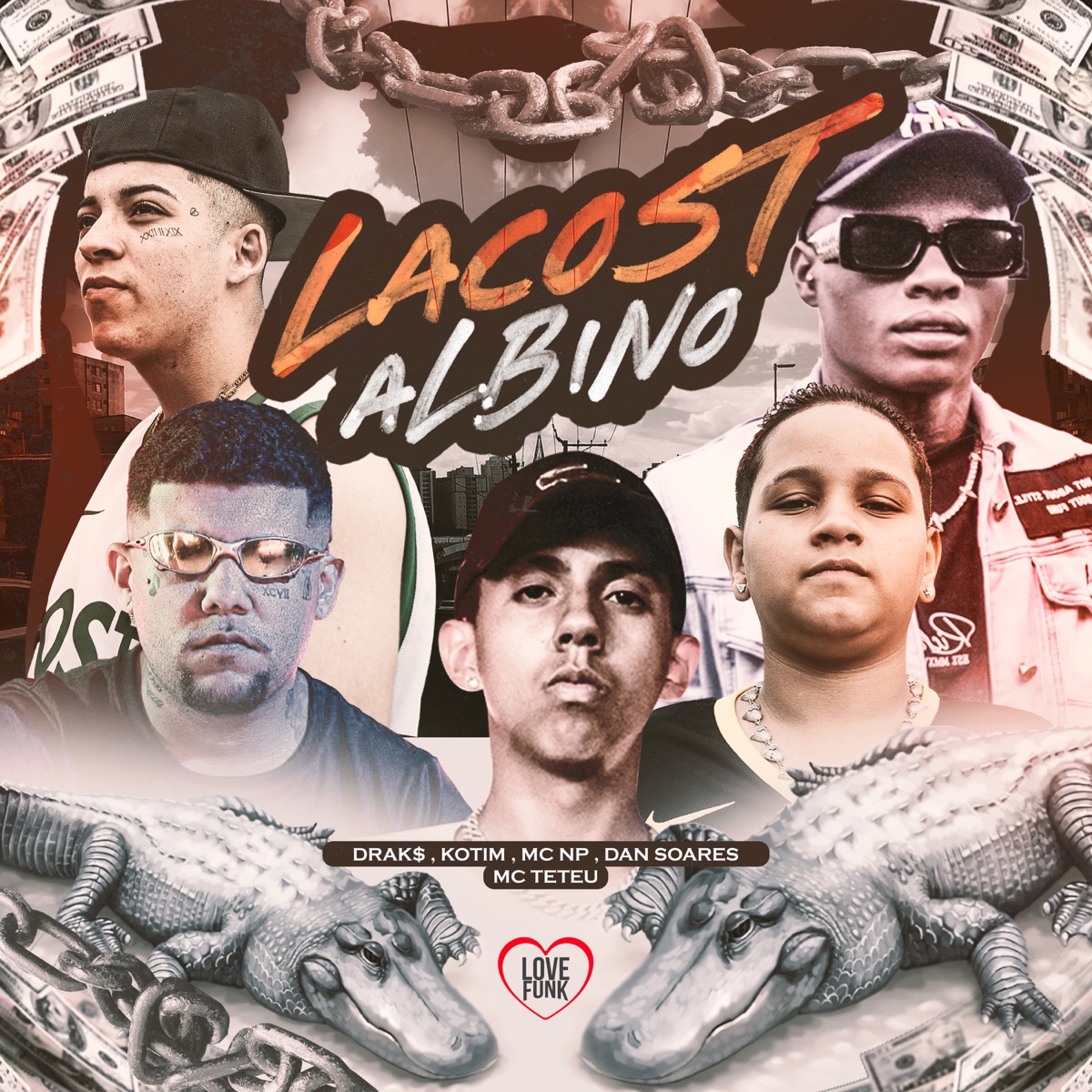 Lacost Albino (feat. MC NP & drak$) - Single by MC Teteu, Dan Soares no Beat & Kotim album cover