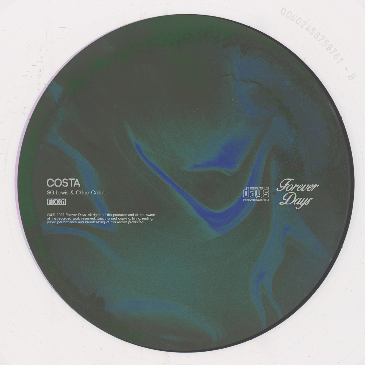 Costa - Single by SG Lewis & Chloé Caillet album cover