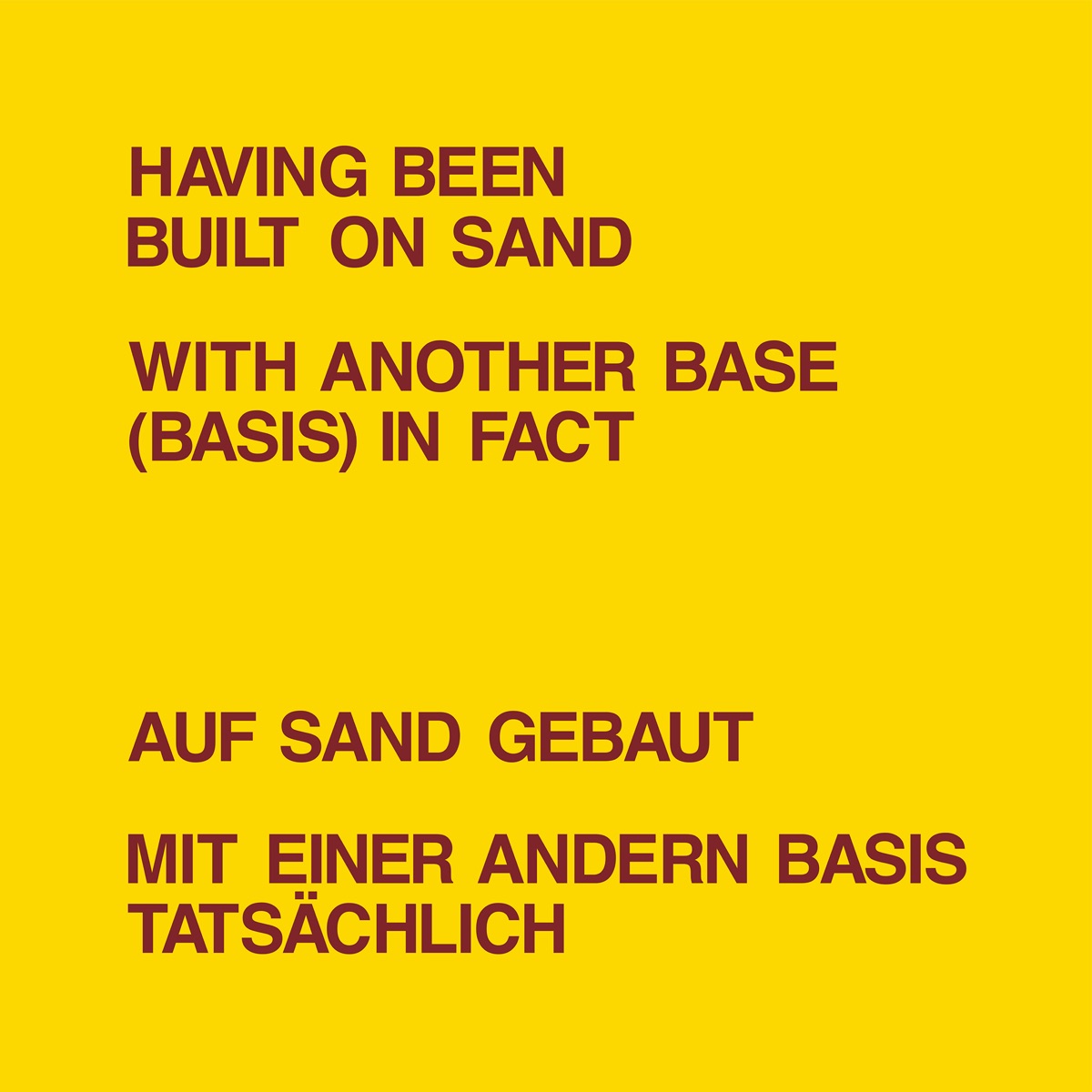 Having Been Built on Sand by Dickie Landry & Lawrence Weiner album cover