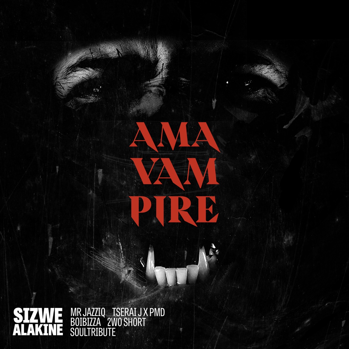 AmaVampire (feat. Mr JazziQ, Tserai J, PMD, Boibizza, 2woshort & Soultribute) - Single by Sizwe Alakine album cover